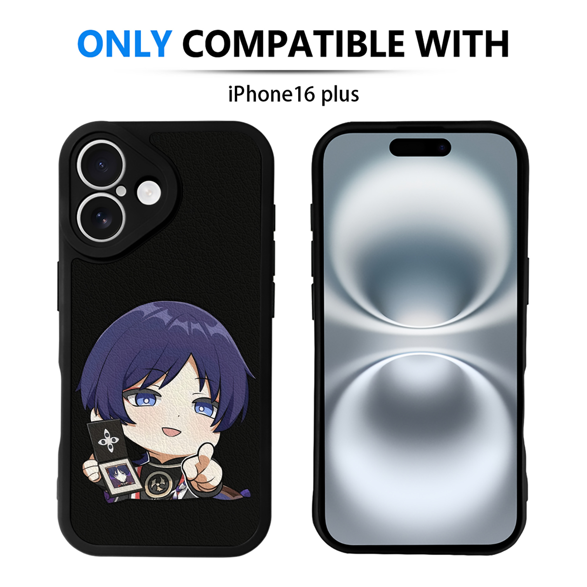 げんし神 さんペい genshin Sanpei 【iPhone 16シリーズ対応】シリコンスマホケース（レザー調） 材質：シリコン
